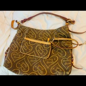 Dooney & Bourke heart print hobo bag